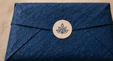 The back of the wrap, sealed with a round Svatahi sticker